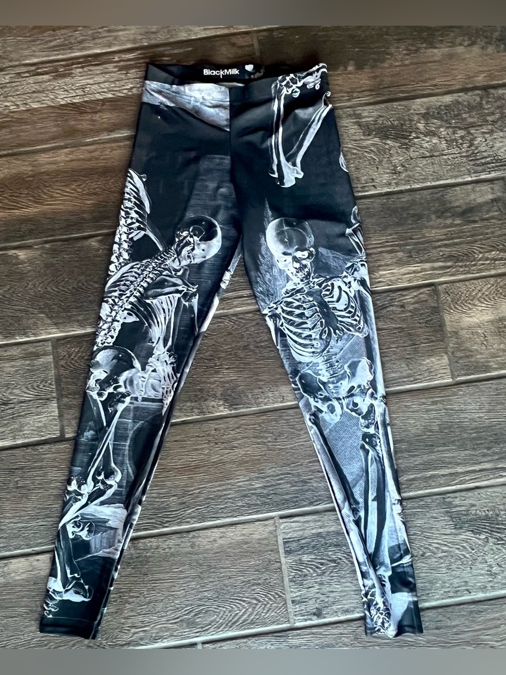 BlackMilk skeleton leggings M Bonus Iron Fist t-shirt M - Picture 2 of 13